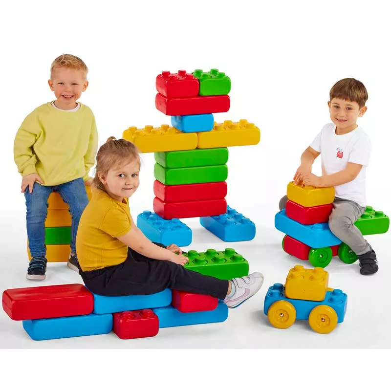 Children's construction set from "MAXI" building blocks with 2 cars 30 pieces