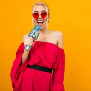 Children's karaoke microphone - blue