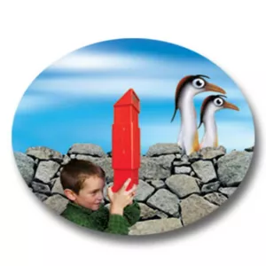 Children's play periscope NAVIR 3X, red/green