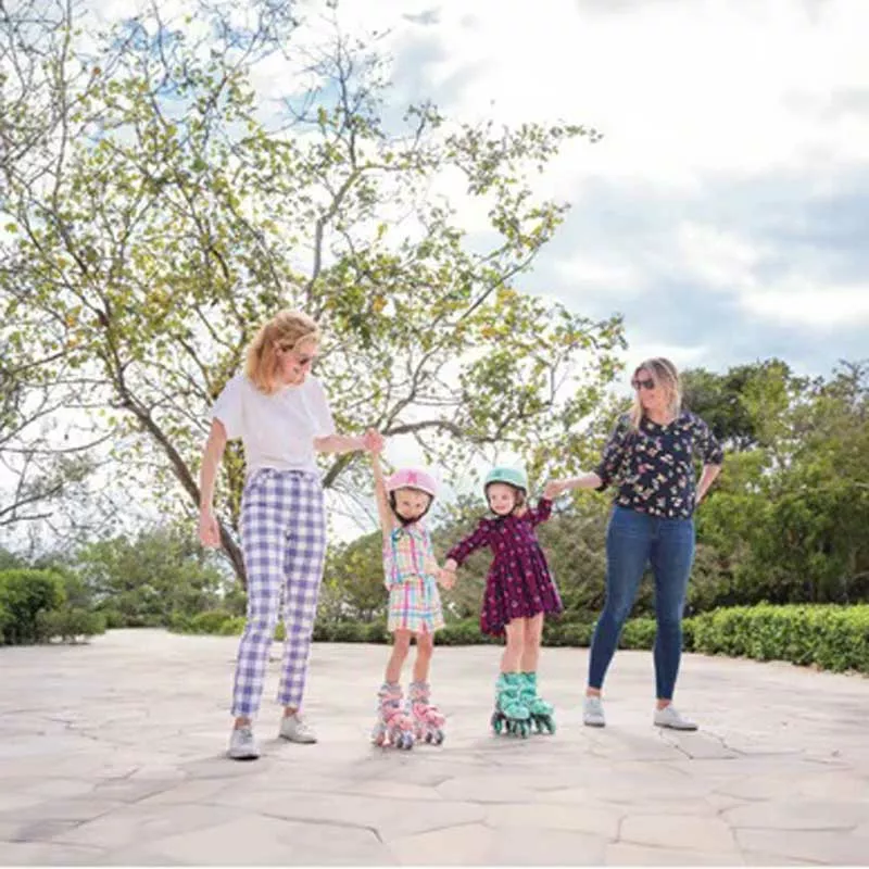 Children's roller skates GLOBBER 2 in 1, size 26-29, mint green