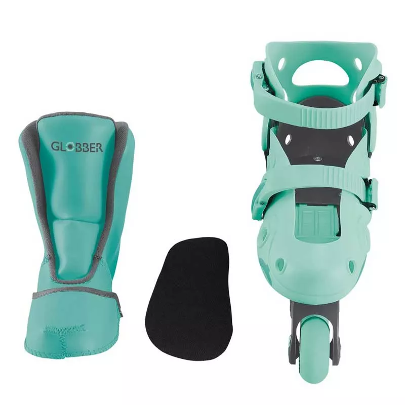Children's roller skates GLOBBER 2 in 1, size 26-29, mint green