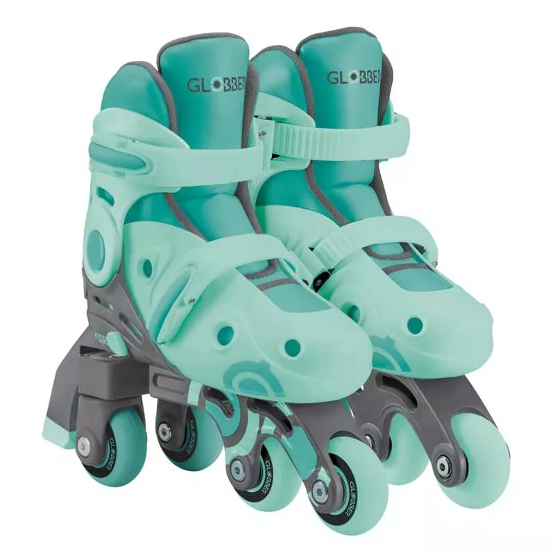 Children's roller skates GLOBBER 2 in 1, size 26-29, mint green