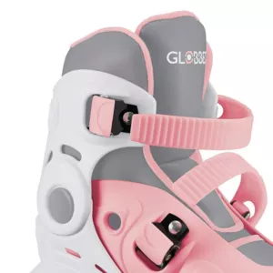 Children's roller skates GLOBBER 2 in 1, size 26-29, pastel pink