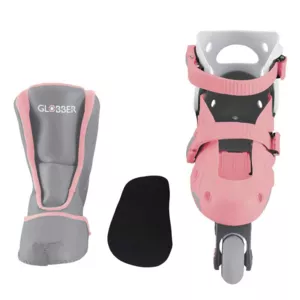 Children's roller skates GLOBBER 2 in 1, size 26-29, pastel pink