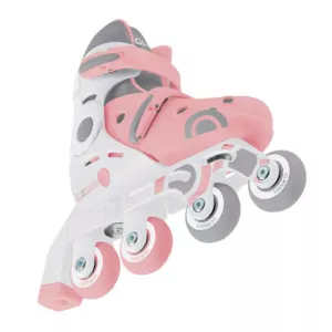 Children's roller skates GLOBBER 2 in 1, size 26-29, pastel pink