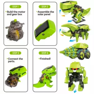 Children's solar robot - 4 in 1, Dinosaur