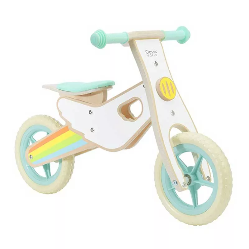 Children's wooden balance bike Rainbow