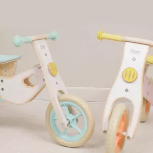 Children's wooden balance bike Rainbow