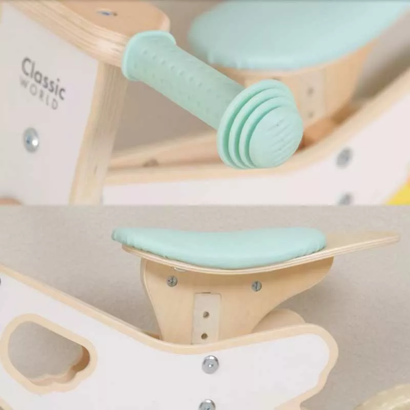 Children's wooden balance bike Rainbow