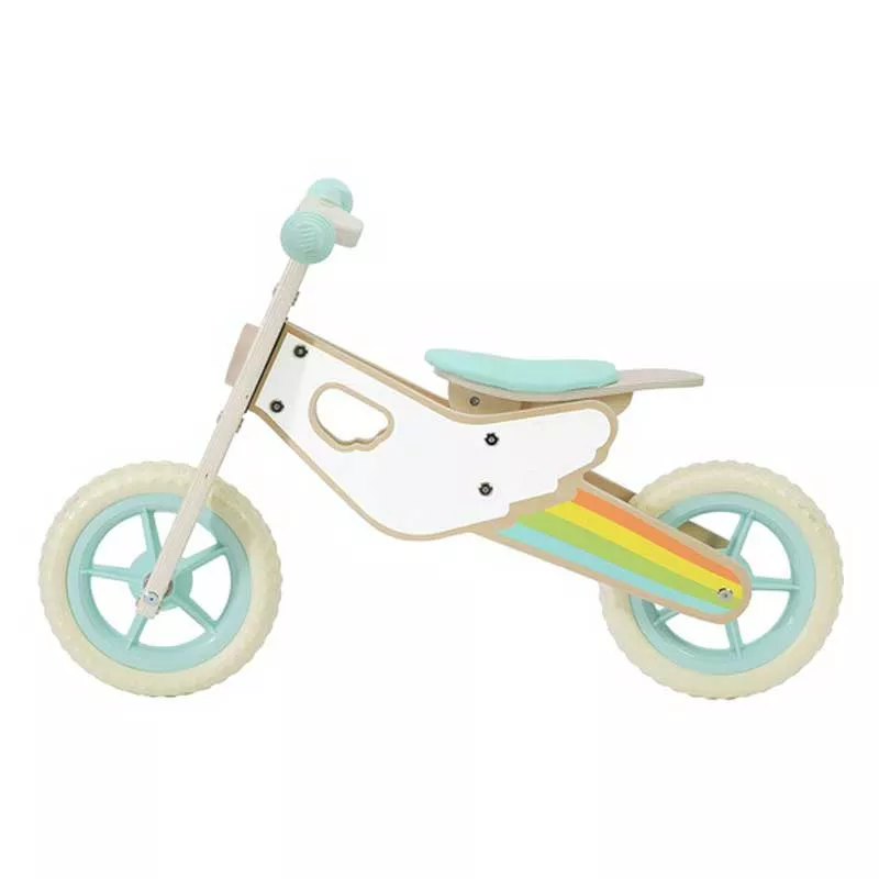 Children's wooden balance bike Rainbow