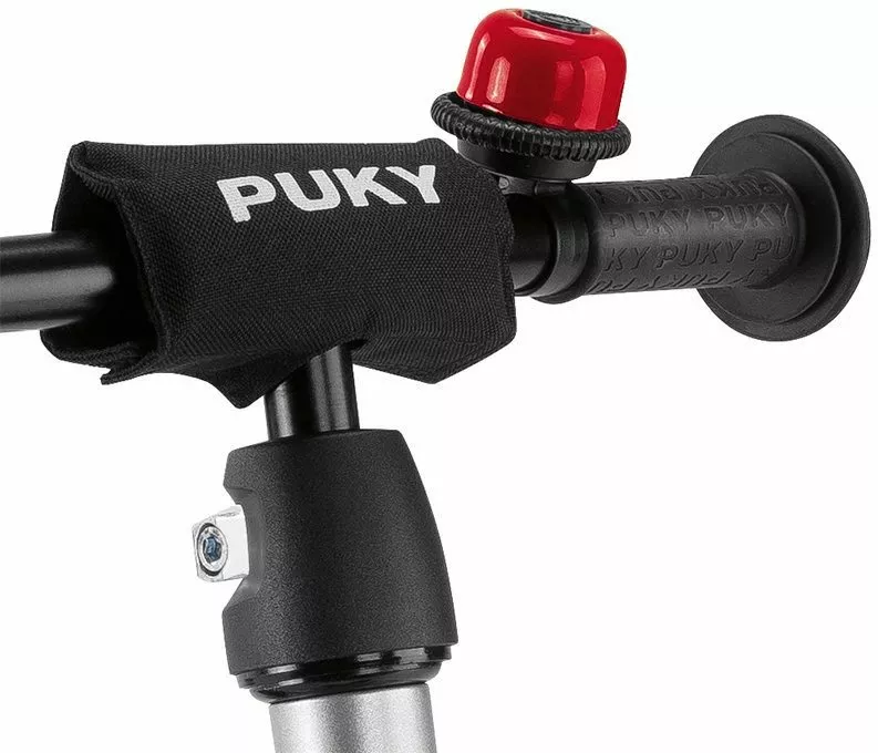 Детско колело без педали със степенка и звънец PUKY LR M PLUS - сребристо и червено