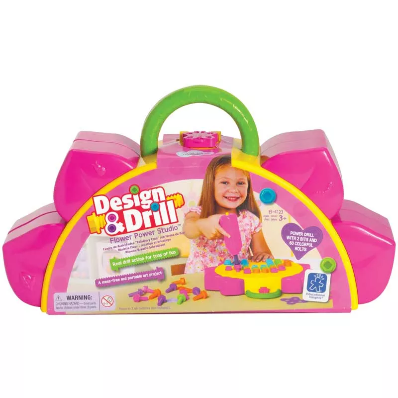 Children's suitcase - mosaic with screwdriver - Flowers