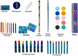 Child's suitcase with drawing accessories "Stitch" - 52 pieces