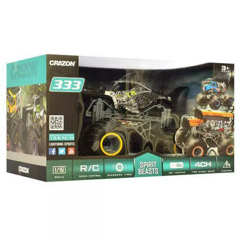 SUV "Shark" for stunts, with remote control, gray 1:16