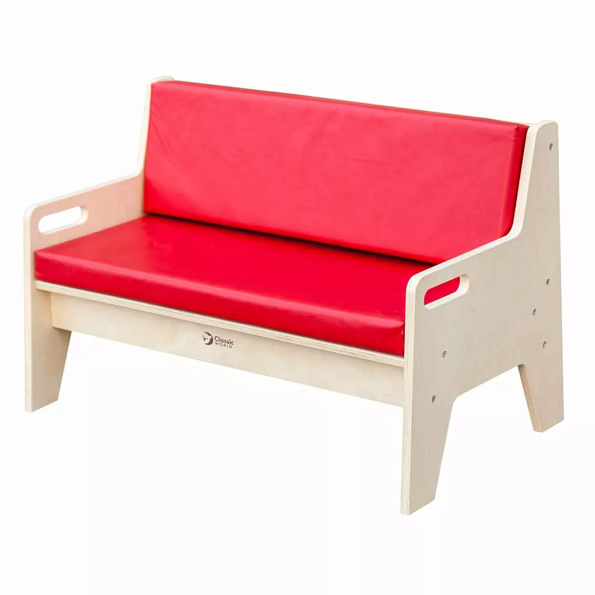 Two-seater children's upholstered bench