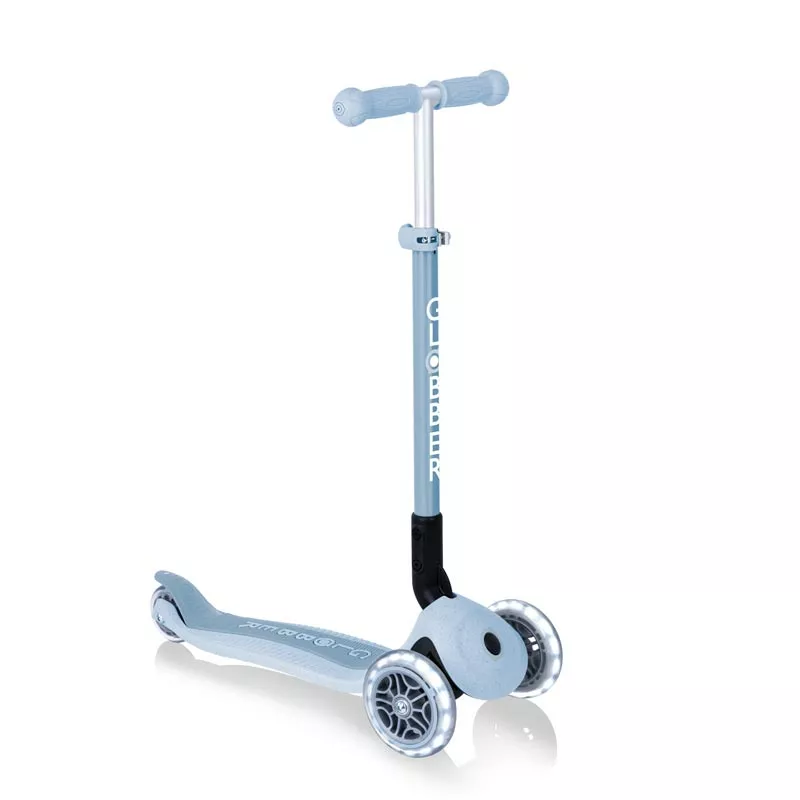 Еко тротинетка за деца PRIMO FOLDABLE LIGHTS ECO – цвят боровинка