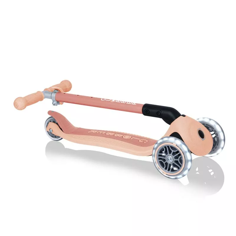 Eco scooter for kids PRIMO FOLDABLE LIGHTS ECO - color peach