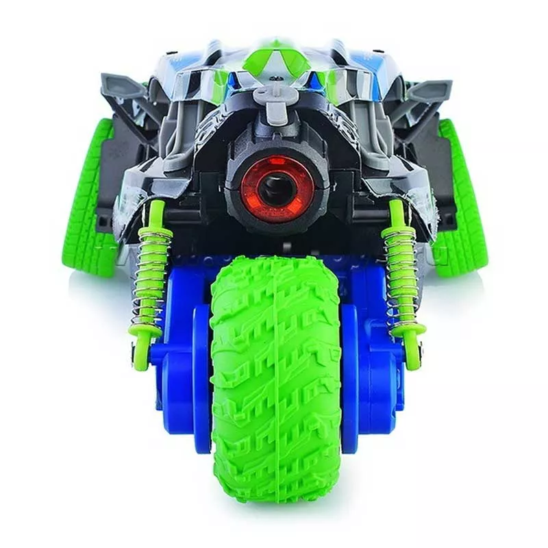 Action car with 3 wheels, smoke effect, music and lights, RC 1:16 scale