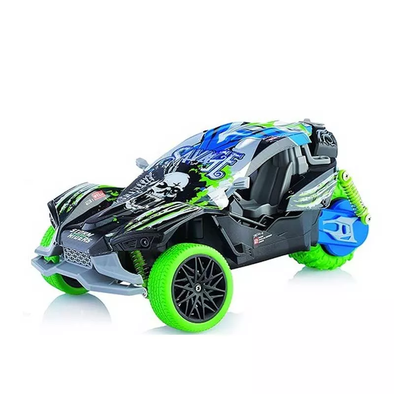 Action car with 3 wheels, smoke effect, music and lights, RC 1:16 scale