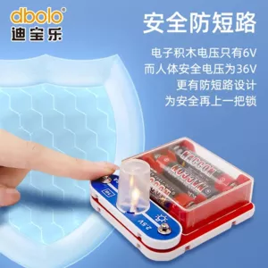 Experiment with electrical circuits for children - traffic light