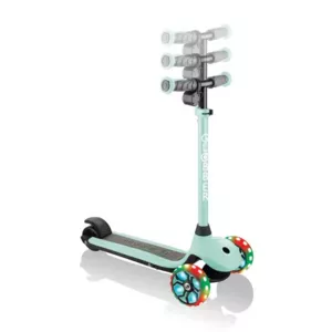 Electric scooter with light-up wheels GLOBBER E-MOTION 4 PLUS for children over 6 years old - mint green