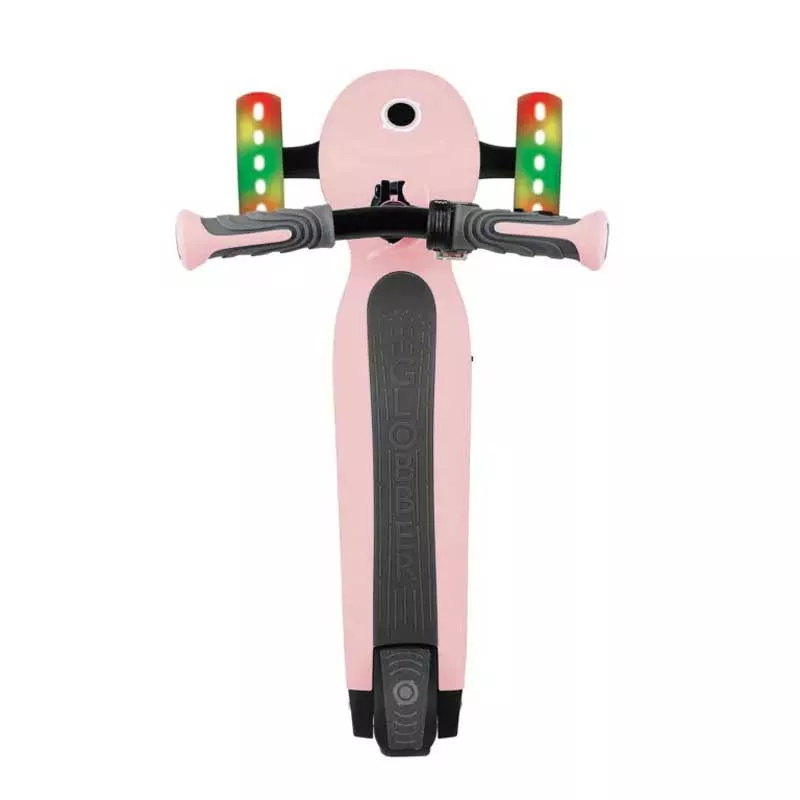 Electric scooter with light-up wheels GLOBBER E-MOTION 4 PLUS for children over 6 years old - pastel pink.