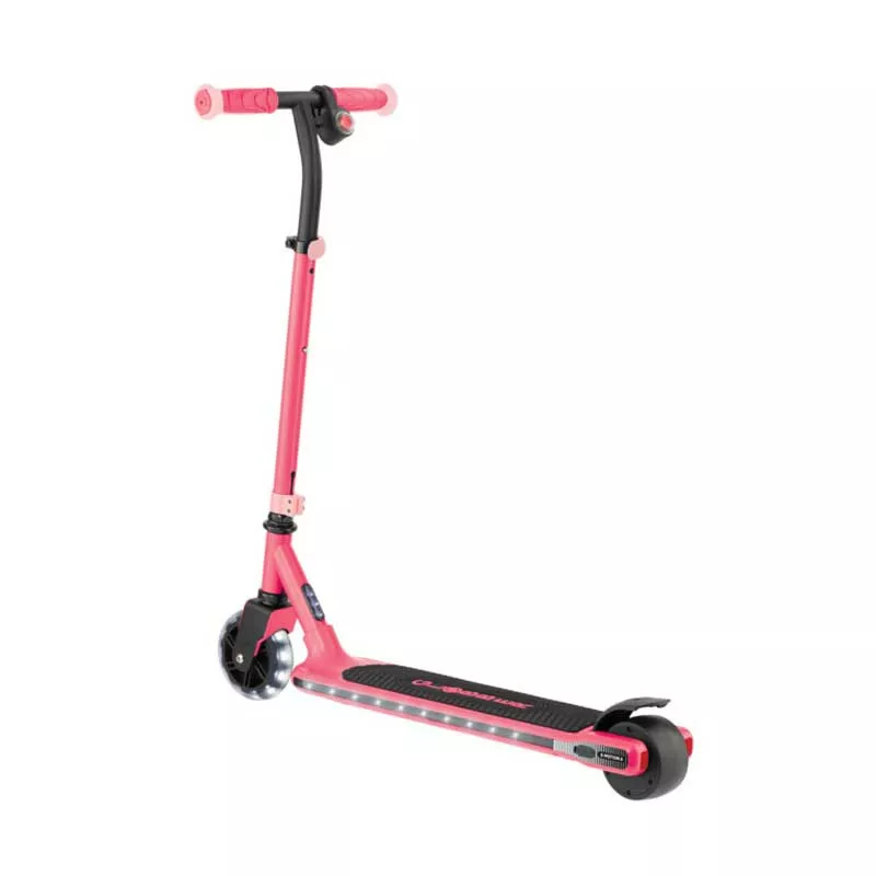 Electric scooter with light-up platform and wheels GLOBBER E-MOTION 6 - pink