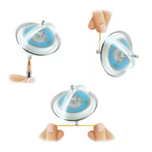 Жироскоп за деца с LED светлини NAVIR UFO, бял