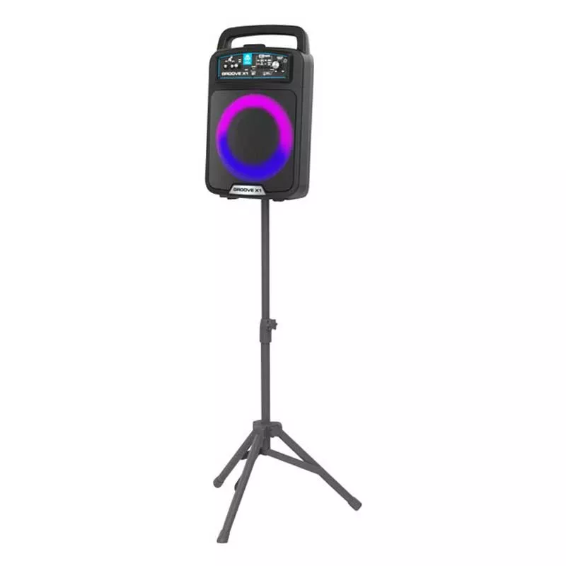 Portable speaker with LED lights and microphone, Groove-X1