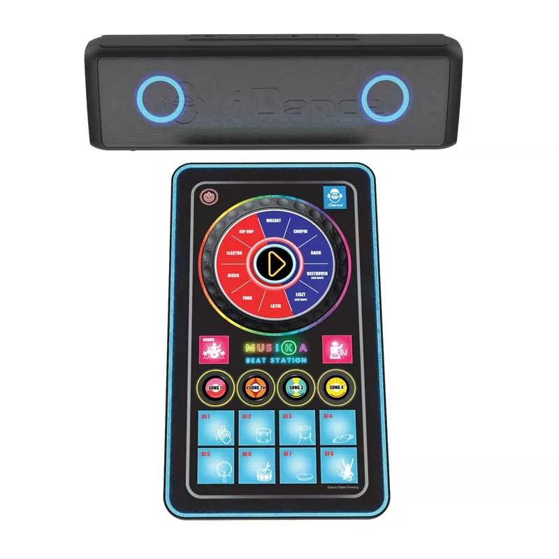 Set of musical station with 10-in-1 speaker, for children