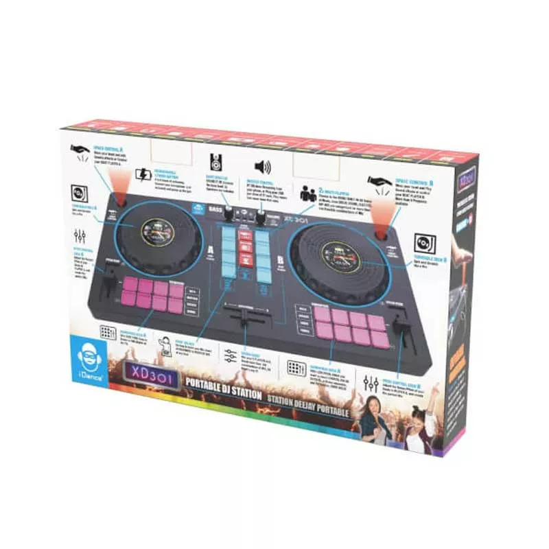 DJ console for children 14 in 1, black