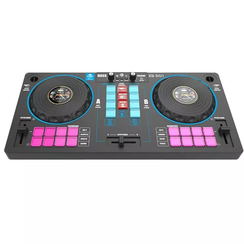 DJ console for children 14 in 1, black