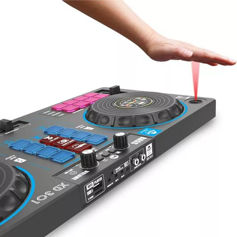 DJ console for children 14 in 1, black