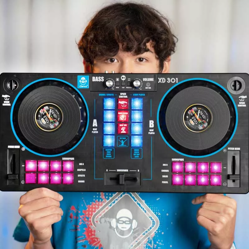 DJ console for children 14 in 1, black