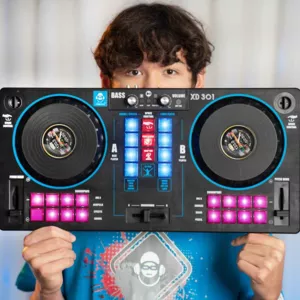 DJ console for children 14 in 1, black