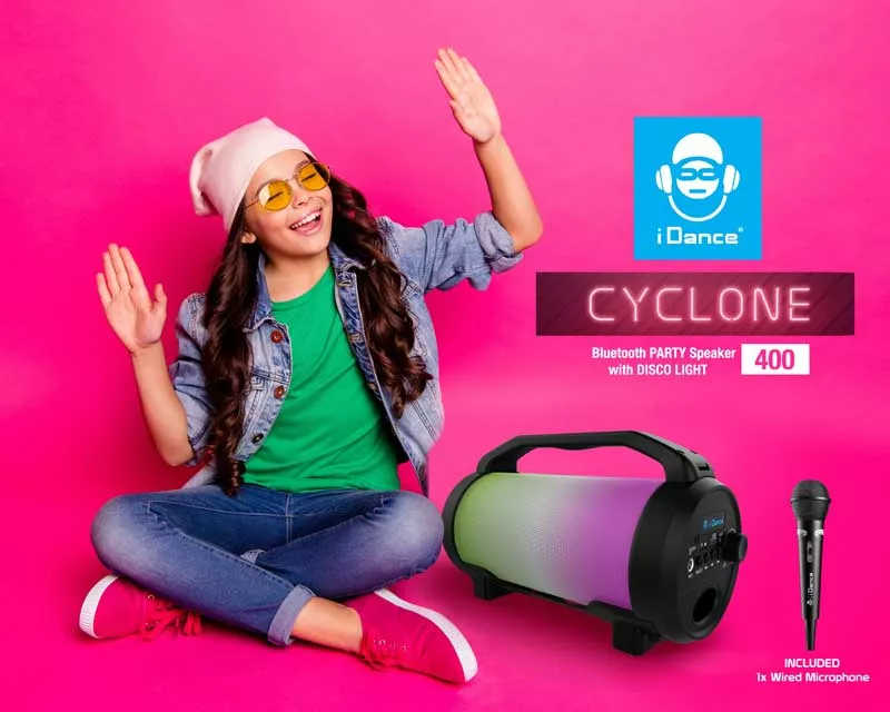 Karaoke Bluetooth speaker with microphone, black