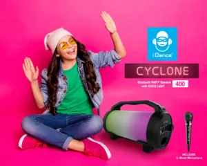 Karaoke Bluetooth speaker with microphone, black