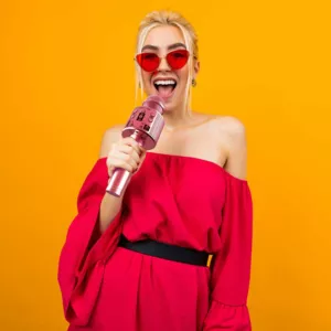 Children's karaoke microphone - rose gold