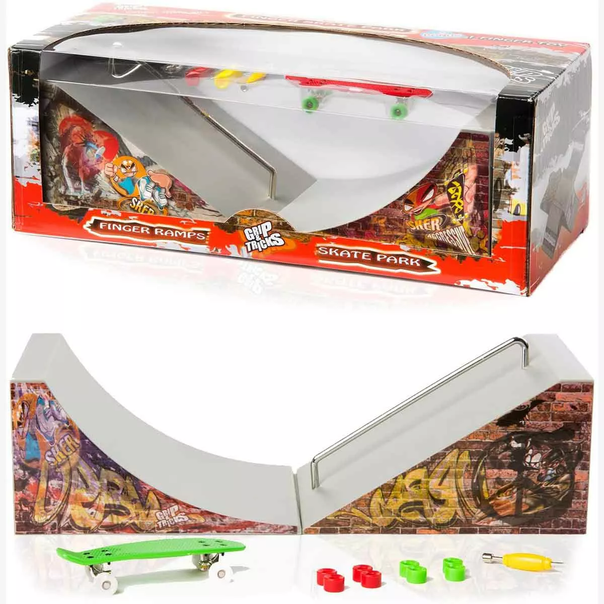 Finger Toy Ramp with Pennyboard