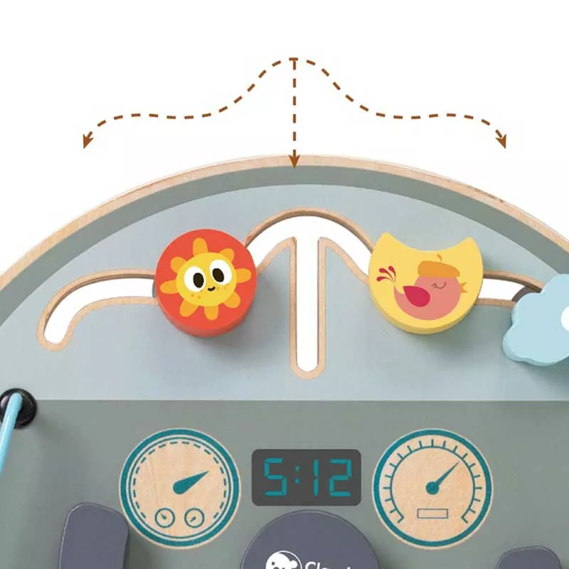 Interactive wooden children's toy - Car steering wheel