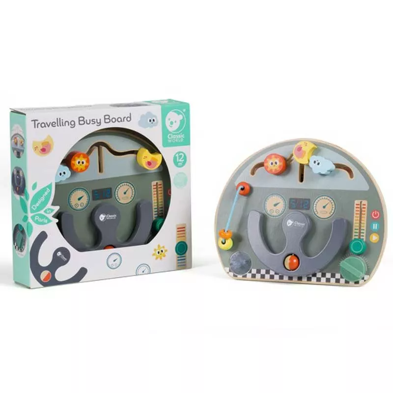 Interactive wooden children's toy - Car steering wheel