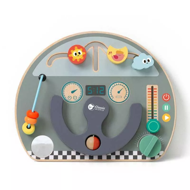 Interactive wooden children's toy - Car steering wheel