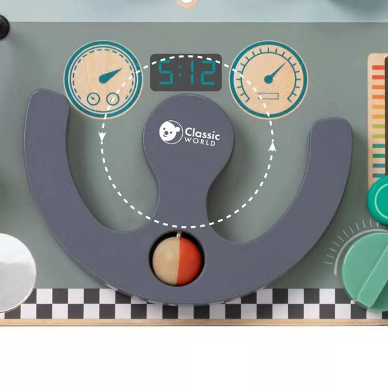 Interactive wooden children's toy - Car steering wheel
