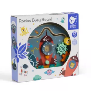 Interactive wooden children's toy - Space Rocket