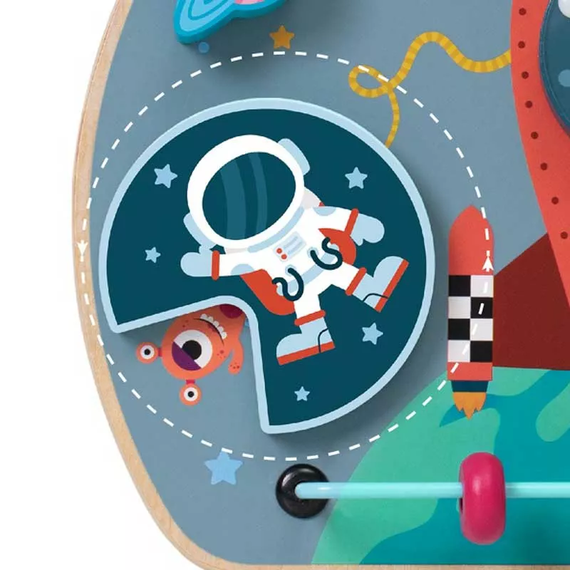 Interactive wooden children's toy - Space Rocket