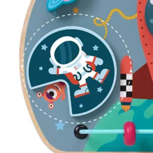Interactive wooden children's toy - Space Rocket