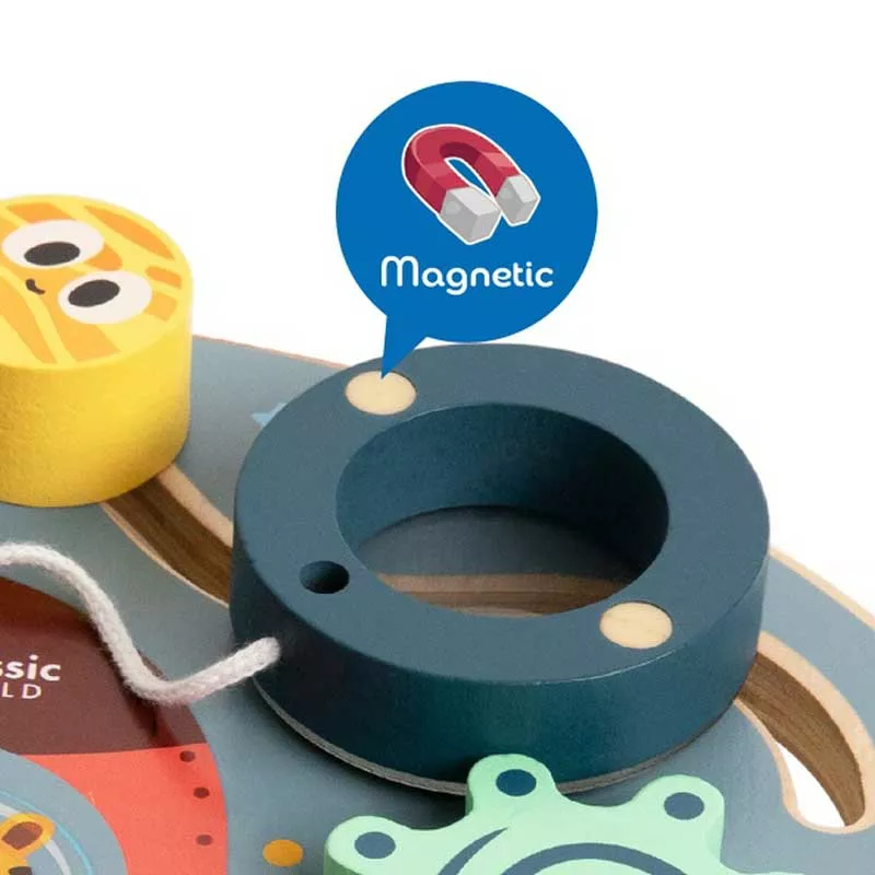 Interactive wooden children's toy - Space Rocket