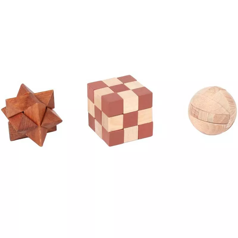 IQ wooden puzzle "Mensa" for children - star, cube, ball