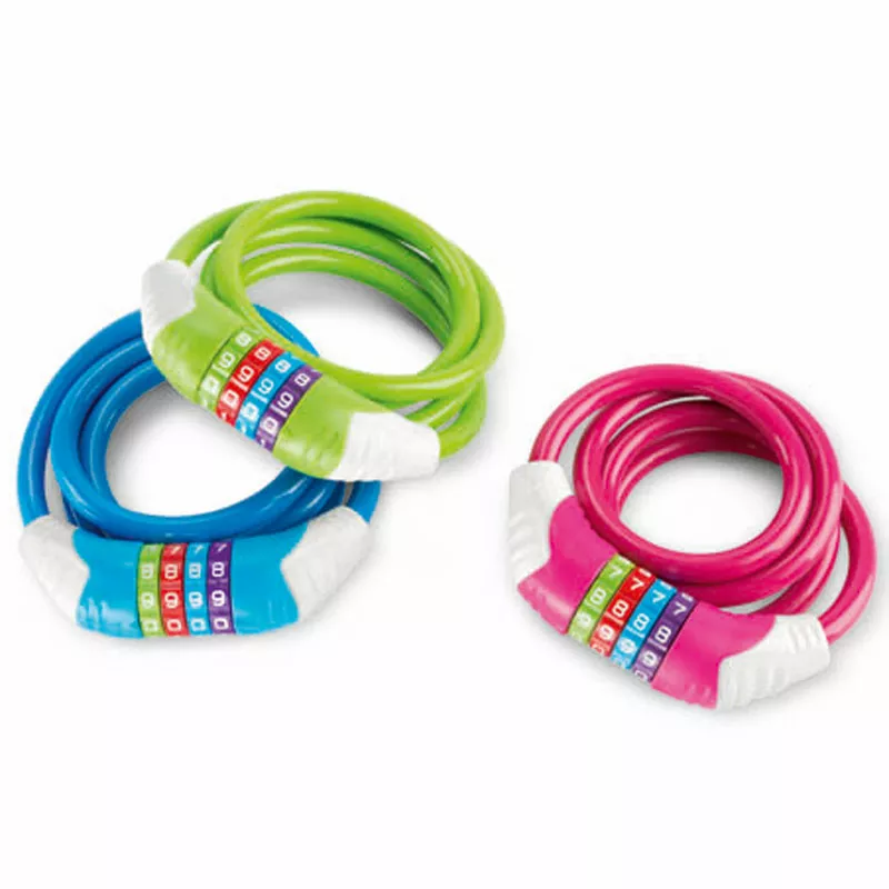 Bike lock with combination from the KS series, pink