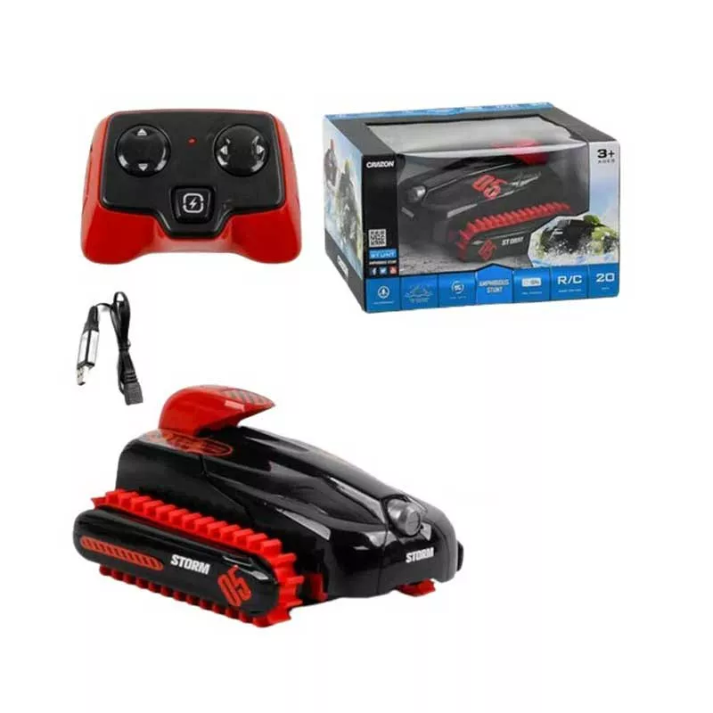 Amphibious car for movement on water and land, RC - red.
